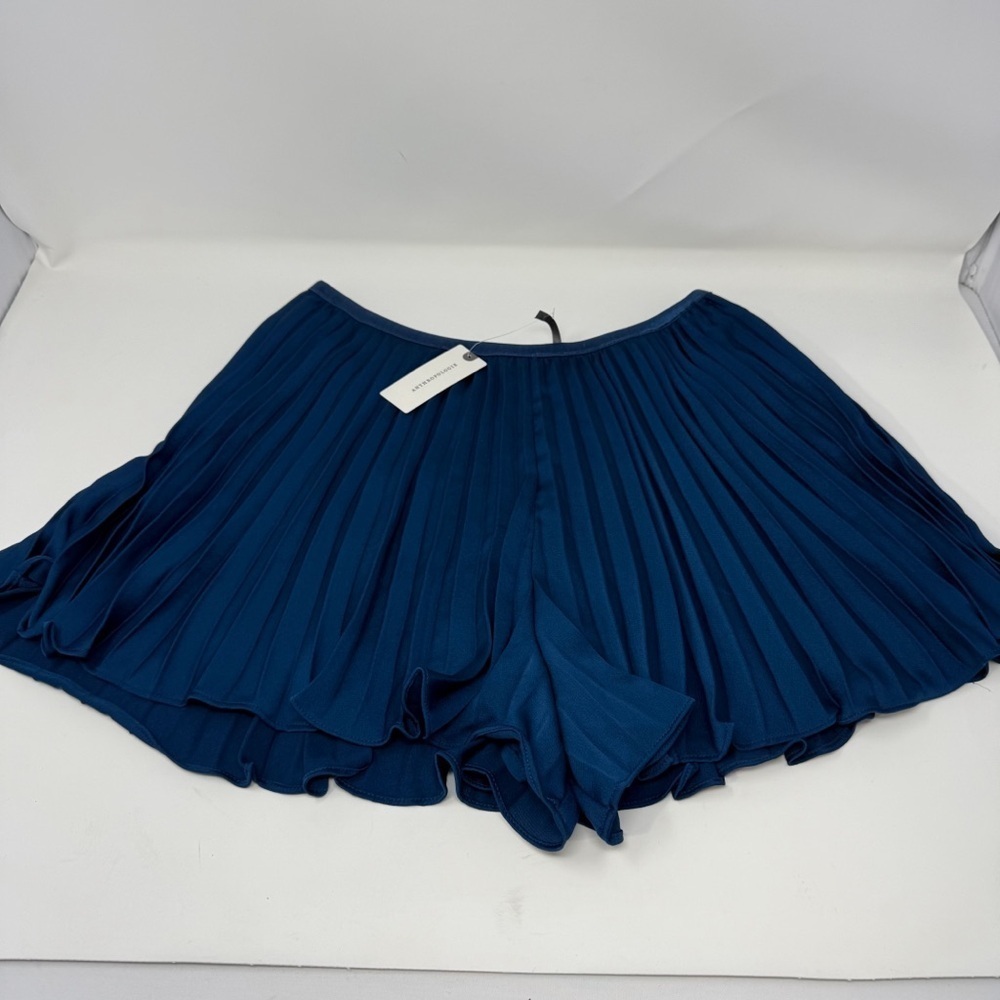 Anthropologie Pleated Skort XS Deep Sea Blue NWT - Picture 6 of 12